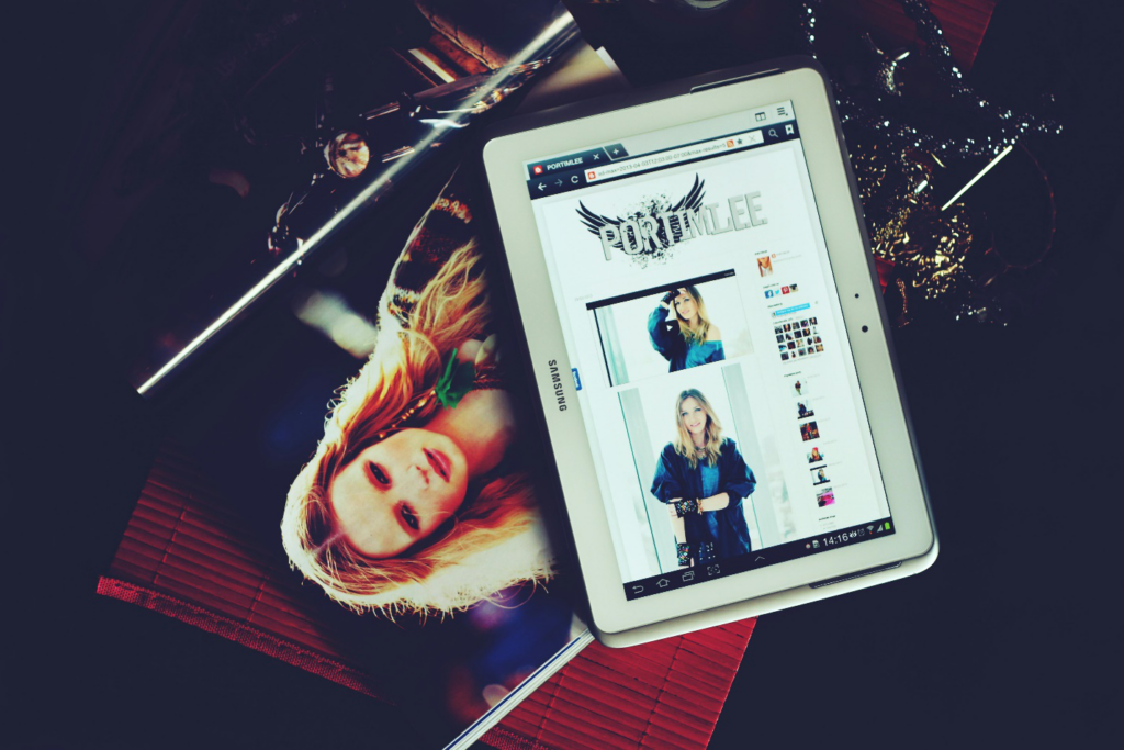 A tablet on table