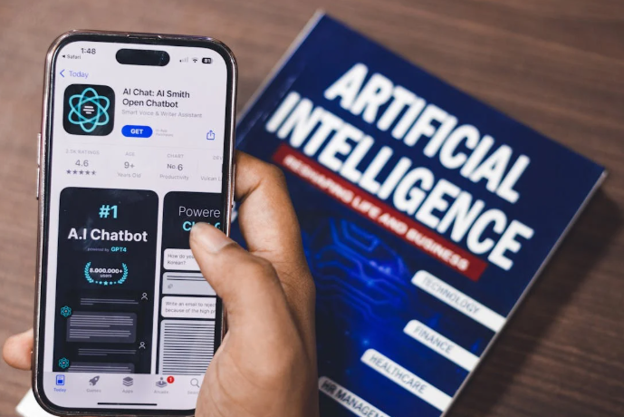 webpage of ai chatbot a prototype ai smith open chatbot is seen on the website of openai on a apple smartphone examples capabilities and limitations are shown